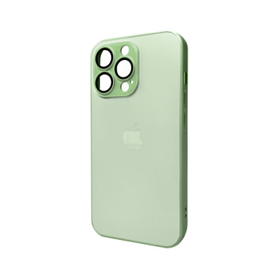 Чохол для смартфона AG Glass Matt Frame Color Logo for Apple iPhone 13 Pro Light Green - изображение 1