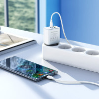 Мережевий зарядний пристрій BOROFONE BA67A PD20W+QC3.0 charger set(Type-C to Type-C) White (Цвет 7068) - фото № 5