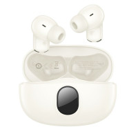 Бездротові навушники BOROFONE FQ4 Lighten true wireless ANC+ENC noise reduction BT headset Milky white (Цвет Milky-White) - фото № 3