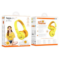 Навушники HOCO W60 Rhyme BT headphones for children Sun Yellow (Колір Sun-Yellow) - фото № 2