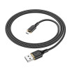 Кабель HOCO X95 Goldentop charging data cable Micro Black - зображення 3
