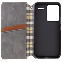 Чохол-книжка для смартфона Rubic Leather for Xiaomi Redmi Note 13 Pro Plus 5G Grey (Колір 30812) - фото № 3