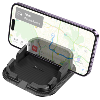 Тримач для мобільного HOCO H39 Cheetah dashboard car holder Black - зображення 3
