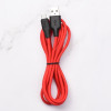 Кабель HOCO X21 Plus USB to Micro 2.4A, 1м, силикон, силиконовые разъемы, Черный+Красный (6931474711878) - изображение 2