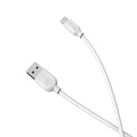 Кабель BOROFONE BX14 USB to Micro 2.4A, 3m, PVC, TPE connectors, White (Цвет 7068), Атикул k14110 |  купить на VILKI.NET - фото № 1