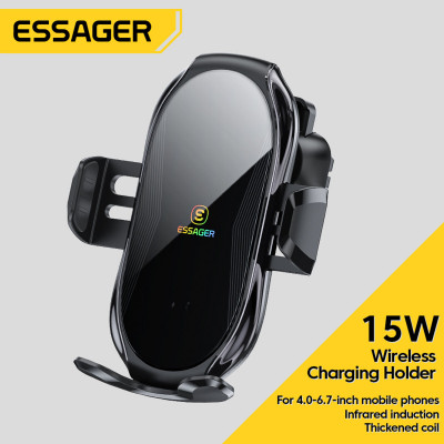 Тримач для мобільного Essager Mirrow Magnetic Phone Holder (Car Air-conditioner Vent Type)  black (EZJCXC-JZY01) (EZJCXC-JZY01) - зображення 1