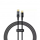 Кабель Baseus Explorer Charging Cable USB-C to USB-C 100W with Auto Shutdown  1m Cluster Black