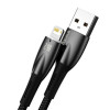 Кабель Baseus Glimmer Series Fast Charging Data Cable USB to iP 2.4A 2m Black (Black)- № 3