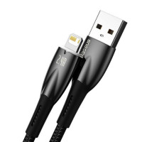 Кабель Baseus Glimmer Series Fast Charging Data Cable USB to iP 2.4A 2m Black (Колір Black) - фото № 3
