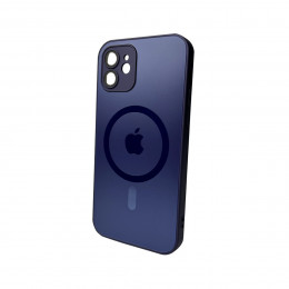 Чохол для смартфона AG Glass Matt Frame Color MagSafe Logo for Apple iPhone 12 Deep Purple
