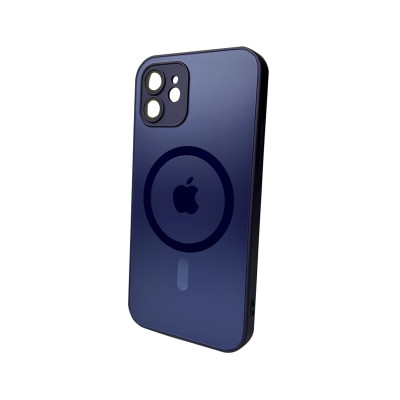 Чохол для смартфона AG Glass Matt Frame Color MagSafe Logo for Apple iPhone 12 Deep Purple - изображение 1