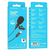 Бездротова мікрофонна система BOROFONE BFK11 Elegant lavalier microphone Type-C Black (Колір Черный) - фото № 5