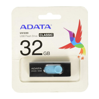 Flash A-DATA USB 2.0 AUV 220 32Gb Black/Blue (AUV220-32G-RBKBL) - зображення 4