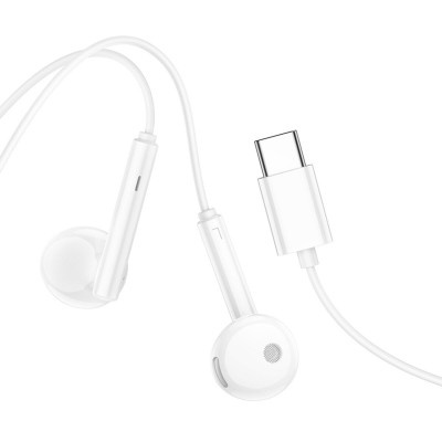 Навушники BOROFONE BM82 Art music digital earphones with mic Type-C White (BM82CW) - изображение 2