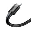 Кабель Baseus Cafule Cable USB For Type-C 3A 0.5m Gray+Black (CATKLF-AG1) - зображення 2