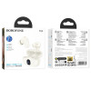 Бездротові навушники BOROFONE FQ4 Lighten true wireless ANC+ENC noise reduction BT headset Milky white (Milky-White)- № 2
