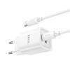 Мережевий зарядний пристрій HOCO C149A Charm PD30W+QC3.0 charger set (C to C)(EU) White (Білий)- № 7