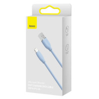 Кабель Baseus Jelly Liquid Silica Gel Fast Charging Data Cable USB to iP 2.4A 1.2m Blue (Колір Синий) - фото № 2