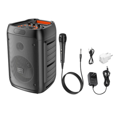 Портативна колонка BOROFONE BP10 Fireworks outdoor BT speaker with mic Black - зображення 6