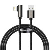 Кабель Угловой кабель Baseus Legend Series для быстрой зарядки данных USB to iP 2.4A, 2 м, черный (CALCS-A01)