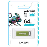 Флеш-накопичувач Wibrand USB 2.0 Chameleon 64Gb Light Green (Колір Зелёный) - фото № 2