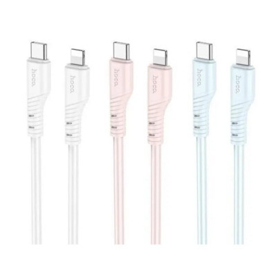 Кабель HOCO X97 Crystal color silicone charging data cable iP white - изображение 4