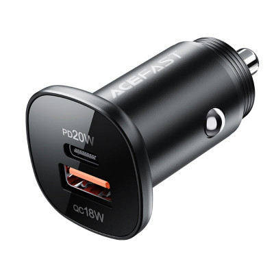 Автомобільний зарядний пристрій ACEFAST B1 mini 38W(USB-C+USB-A) dual-port metal car charger - зображення 1