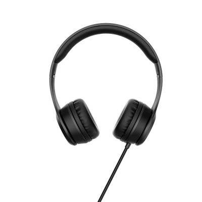 Навушники HOCO W21 Graceful charm wire control headphones Black (6931474708281) - изображение 1