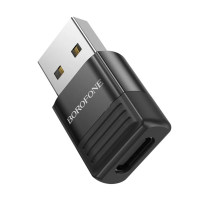 Адаптер BOROFONE BV18 USB male to Type-C female USB2.0 adapter Black (Колір Черный) - фото № 2