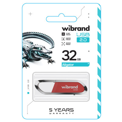 Flash Wibrand USB 2.0 Aligator 32Gb Dark Red - изображение 2