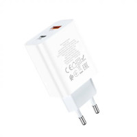 Мережевий зарядний пристрій HOCO C97A PD20W+QC3.0 charger White (Цвет Белый) - фото № 4