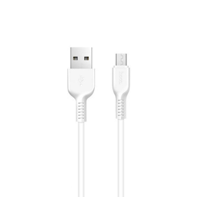 Кабель HOCO X13 USB to Micro 2.4A, 1м, PVC, роз'єми PVC, Білий (6957531061175) - зображення 1