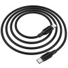 Кабель BOROFONE BX42 USB to iP 2.4A, 1m, silicone, TPE connectors, Black (Черный)- № 2