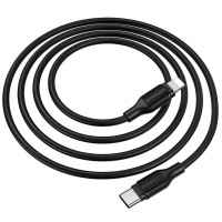 Кабель BOROFONE BX42 USB to iP 2.4A, 1m, silicone, TPE connectors, Black (Цвет Черный) - фото № 2