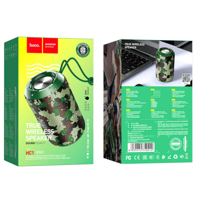 Портативна колонка HOCO HC1 Trendy sound sports wireless speaker Camouflage Green - изображение 4
