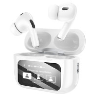 Бездротові навушники HOCO EW72 Soar true wireless ANC Noise Reduction touch screen BT headset White (Цвет Белый) - фото № 2
