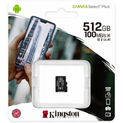 microSDXC (UHS-1) Kingston Canvas Select Plus 512Gb class 10 А1 (R-100MB/s) - зображення 2