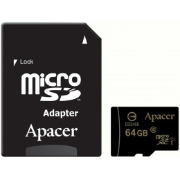 microSDXC (UHS-1) Apacer 64Gb class 10 (adapter SD)