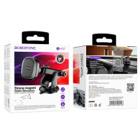 Автотримач для телефона BOROFONE BH97 NT Ice magnetic car holder(center console) (Колір Черный) - фото № 7