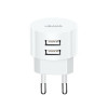 МЗП Usams Travel Charging Set Send-Tu Series (Зарядное устройство T20 Dual USB Round Charger+Lightning-кабель U35) Белый (XTXLOGT1804)