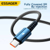 Кабель Essager Sunset USB A to Type C, 120 Вт, USB-кабель для зарядки, 2 м, черный (EXC120-CGA01-P) - изображение 5