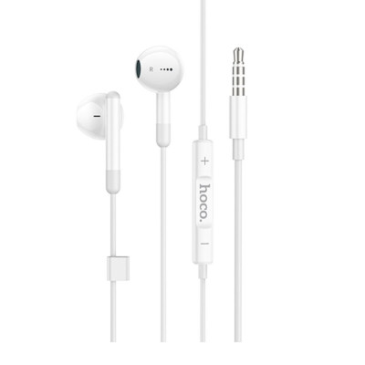 Навушники HOCO M93 wire control earphones with microphone White (6931474765239) - зображення 1