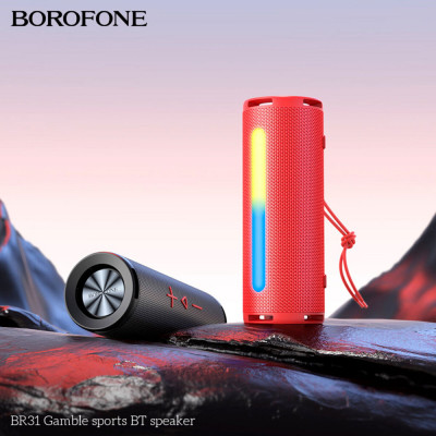 Портативна колонка BOROFONE BR31 Gamble sports BT speaker Red - зображення 3