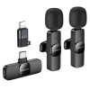 Бездротова мікрофонна система BOROFONE BFK15 Dual-mic lavalier wireless digital microphone (iP/Type-C) Black (7073)- № 2