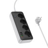 Мережевий подовжувач HOCO AC22 Sunlight 4-bit(PD30W/1C3A) desktop socket(EU/GER) Black (Черный)- № 2