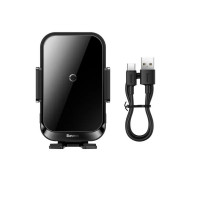 Автотримач для телефона з БЗП Baseus Halo Electric Wireless Charging Car Mount 15W Black (Колір Черный) - фото № 3