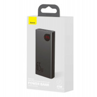 Зовнішній акумулятор Baseus Adaman Metal Digital Display Quick Charge Power Bank 20000mAh 65W Black (Цвет 7073) - фото № 5