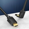 Кабель Vention HDMI Right Angle  Cable 270 Degree v2.0, 1.5M Black (AAQBG) - зображення 4