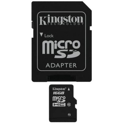 microSDHC (UHS-1) Kingston 16Gb class 10 (adapter SD) - зображення 2