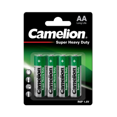 Батарейка CAMELION Super Heavy Duty Green AA/R6 BP4 4шт (C-10000406) (4260033156303) - изображение 1